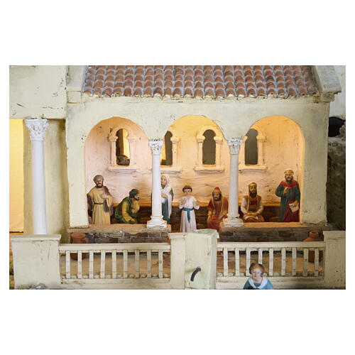 Belén Pascual modular completo 350x150x55 cm iluminado con estatuas 8-10 cm 17
