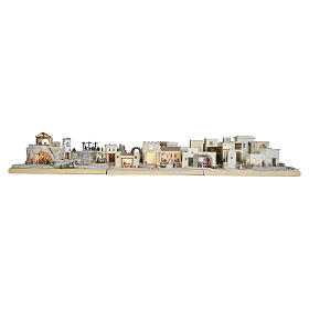 Presepe Pasquale modulare completo 350x150x55 cm illuminato con statuine 8-10 cm