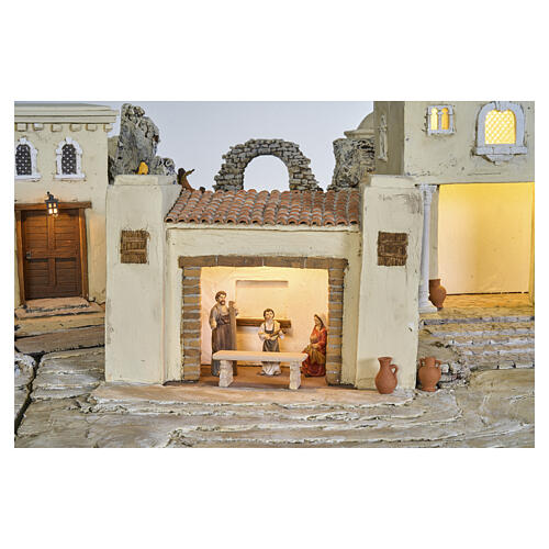 Kompletna modułowa szopka paschalna 350x150x55 cm, podświetlana z figurkami 8–10 cm 18