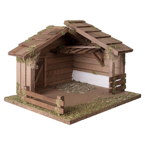 Stajenka narożna - do szopki 12 cm, styl nordycki 2