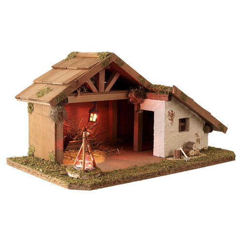 Stajenka do sceny Narodzenia Pańskiego - szopka 12 cm, styl nordycki 3