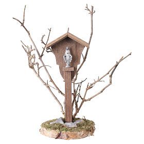 Chapelle de montagne Vierge Miraculeuse pour crèche 8 cm