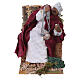 Moving King Magus Gaspar with incense for 10 cm Nativity Scene, 15x10x15 cm s1