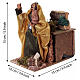 Roi Mage Balthazar en mouvement avec myrrhe 15x9x14 cm pour crèche 10 cm s2