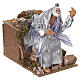 Roi Mage Melchior en mouvement portant l'or 13x9x14 cm pour crèche 10 cm s3