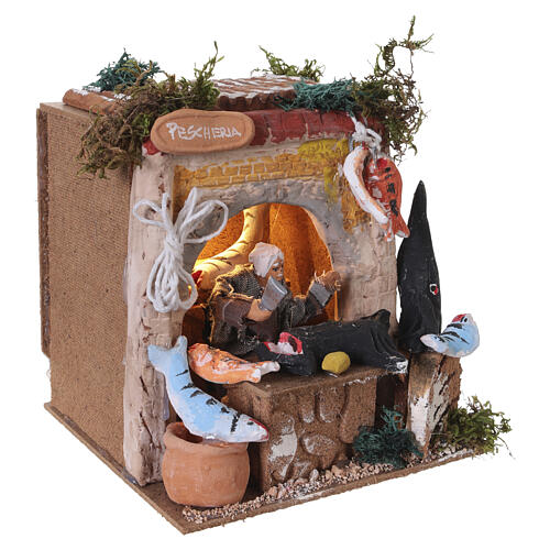 Animated fisherman, 15x15x15 cm, for 12 cm Nativity Scene | online ...