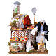 Pizzaiolo per presepe 14 cm con movimento ed effetto fiamma 20x20x15 cm s1