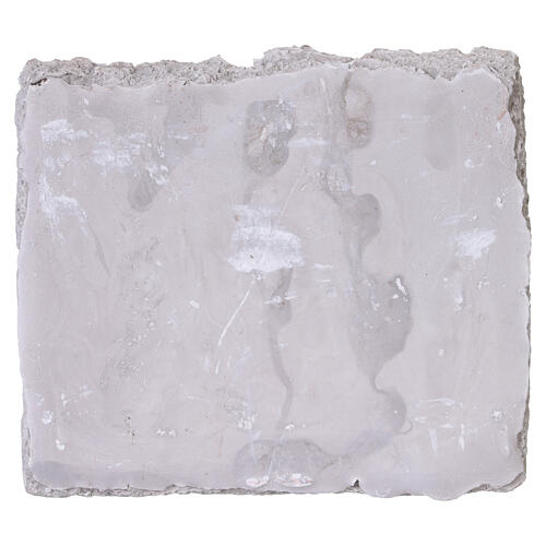 Tetto in gesso grigio 10x10 cm per presepe da 8 cm 4