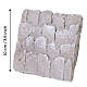 Tetto in gesso grigio 10x10 cm per presepe da 8 cm s2