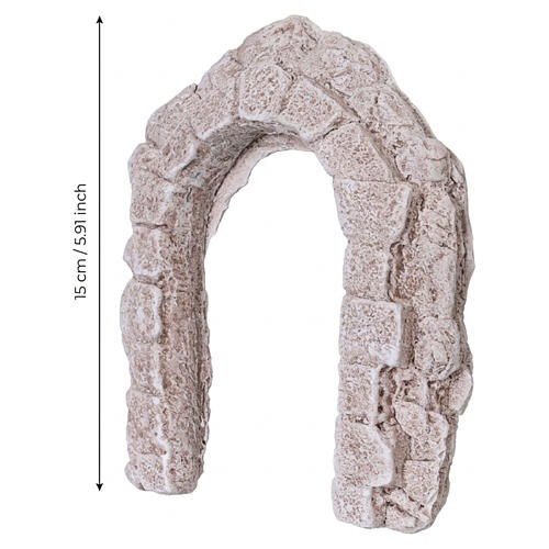 Arc effet pierre en plâtre 16x13 cm pour crèche 8 cm 2