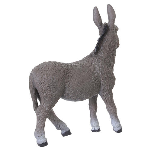 Adult donkey in PVC for 10 cm Nativity Scene, 10x10 cm 5