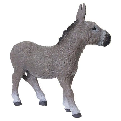 Asino adulto in PVC 10x10 cm per presepe da 10 cm 3