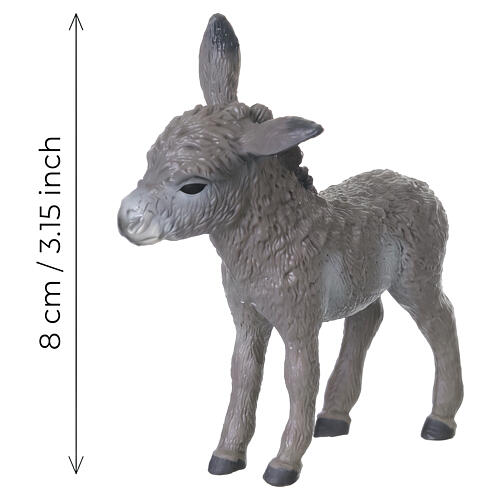 Âne en PVC 8x8 cm pour crèche 10 cm 2