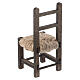 Silla empajada cuerda y madera 5x3x3 cm belén 10 cm s2