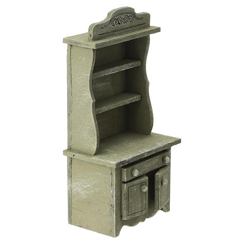 Aparador de madera verde 13x6x4 cm belén 10 cm 3