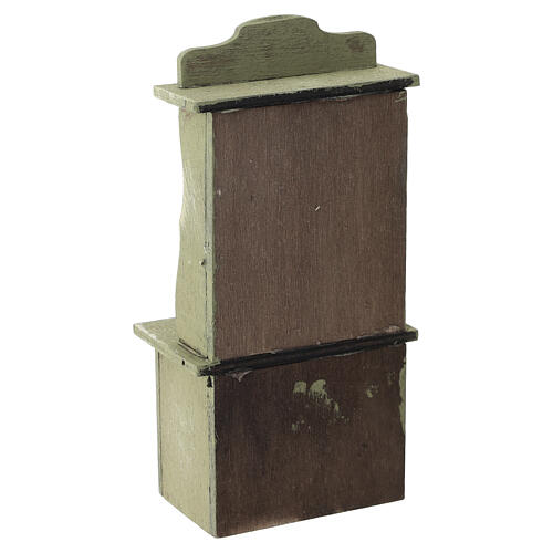 Buffet en bois vert 13x6x4 cm pour crèche 10 cm 4