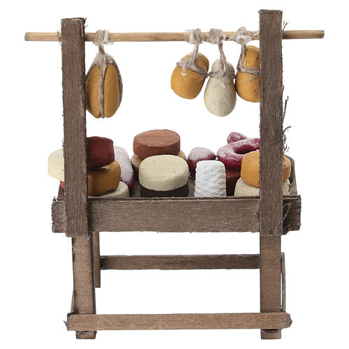Étal charcuterie et fromage 10x6x4 cm crèche 12 cm 4