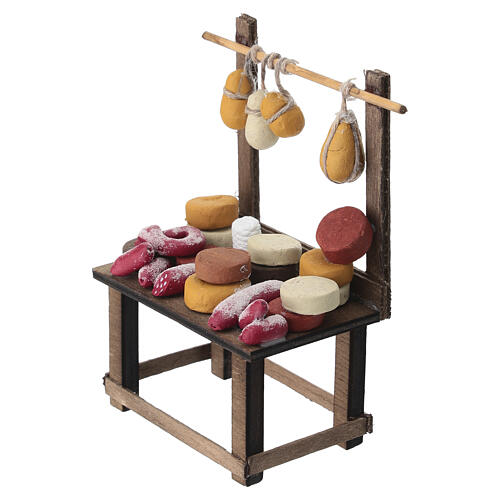 Banco salumi e formaggi 10x6x4 cm presepe 12 cm 2