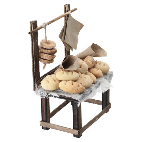 Banco del pane 10x6x4 cm presepe 12 cm 3