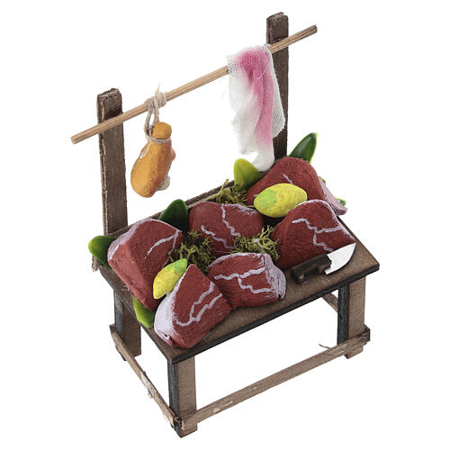 Banco della carne 10x7x4 presepe 12 cm 2