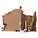 Cabane de crèche avec moulin, éclairage et mouvement 45x60x35 cm pour crèches 14-16 cm s7