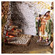 Capanna presepe mulino luce movimento 45x60x35 cm s4