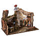 Nativity stable with mill, light and movement 45x60x35 cm for 14-16 cm figures s1