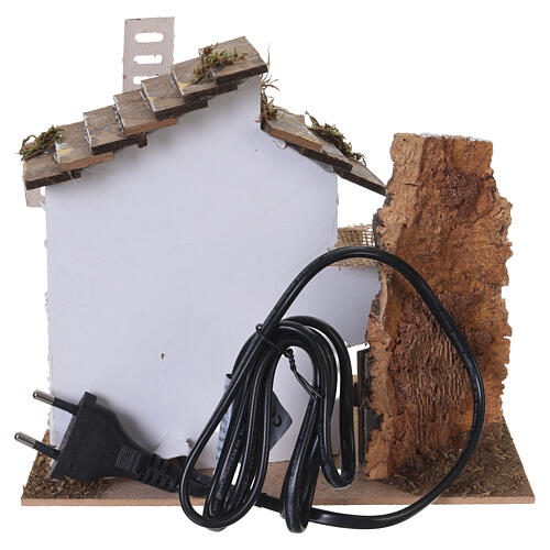 Mulino a vento con motoriduttore 20x20x15 cm per presepe da 4 cm 4