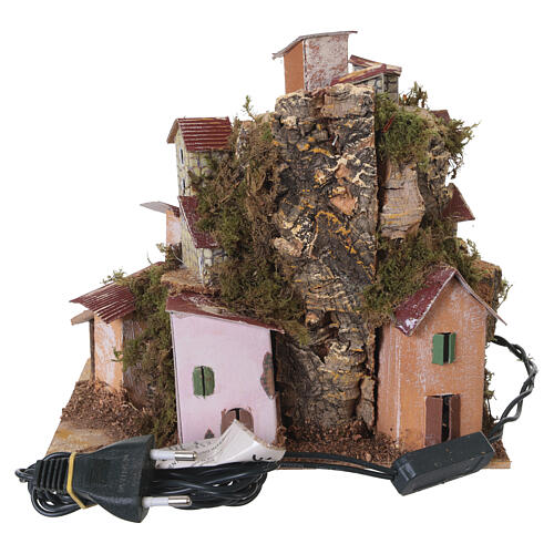 360-degree landscape with lights, 20x20x15 cm, for 6 cm Nativity Scenes 4