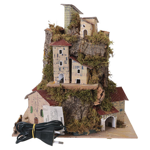 Borgo presepiale 360 con luci 25x25x20 cm per presepe da 6 cm 5
