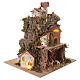 Aldeia para presépio 360 com luzes 25x25x20 cm para presépio com figuras de 6 cm s3