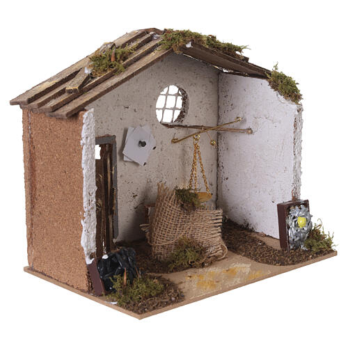 Auberge rustique en boutique 20x20x15 cm pour crèche 8 cm 3