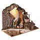 Cabaña belén con pozo y luz cálida 40x50x30 cm para figuras de 16 cm s3