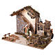 Cabaña belén con pozo y luz cálida 40x50x30 cm para figuras de 16 cm s5