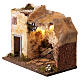 Cabana para presépio iluminada com luz quente 35x20x25 cm para figuras de 10 a 12 cm s2