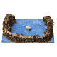 Trecho final de rio com pato para presépio 6 cm 3x15x10 cm s4