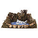 Lago em cortiça e musgo para presépios 4-6 cm com patos 10x20x12 cm s1