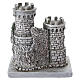 Château 2 tours résine 10x10x6,5 cm crèche 4-6 cm s4