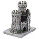 Castello 2 torri resina 10x10x6,5 cm presepi 4-6 cm s2