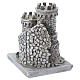 Castello 2 torri resina 10x10x6,5 cm presepi 4-6 cm s3
