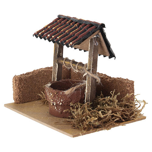 Otoczene ze studnią z korka i mchu, 10x15x10 cm 2