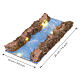 Tratto fiume diritto con 5 luci a batteria 20x10 cm s2