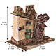 Domek do szopki w skali 4 cm, z domkami i skałą, 15×20×15cm s2