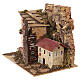Domek do szopki w skali 4 cm, z domkami i skałą, 15×20×15cm s3
