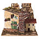 Casa rural para presépio 4 cm com casas e rochas 15x20x15 cm s1
