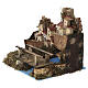 Village pour crèche 6 cm avec pont et rivière 24x21x21 cm s2