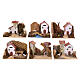 Confezione 6 gruppi di casette assortite per presepe 15x10 cm s1