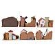 Conjunto com 6 grupos de casinhas sortidas para presépio 15x10 cm s5