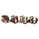 Pack of 12 groups of houses with trees for Nativity Scene background, 8x10x6 cm s4