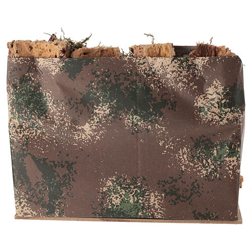 Paesaggio collinare con laghetto e case 20x20x15 cm presepi 6-8 cm 4
